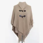 gilet poncho à motifs