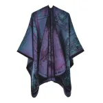 poncho en tricot femme