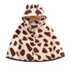 poncho à capuche pour bébé en coton