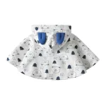 poncho blanc pour garçon