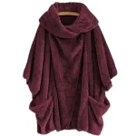 poncho épais femme