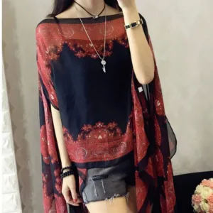 poncho été femme