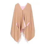 poncho uni en cachemire pour femme
