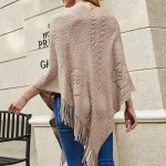 poncho femme perles multicolores