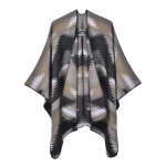 poncho femme coloré