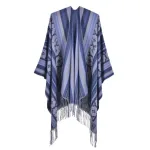 poncho à franges pour look décontracté