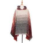 poncho femme avec coupe moderne rayures