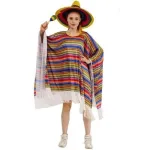 vêtement traditionnel mexicain poncho femme