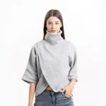 vêtement femme poncho col montant
