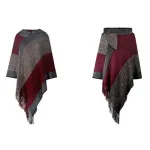 poncho femme capuche en laine