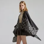gilet poncho en tricot