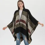poncho en laine femme