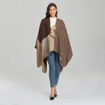 poncho femme chaud