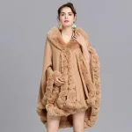 poncho femme en polaire