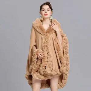 poncho femme en polaire