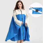 vêtement pluie femme bleu beige