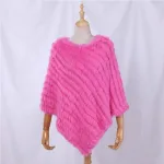 poncho femme à manches rayées
