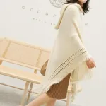 poncho femme hiver pratique avec capuche