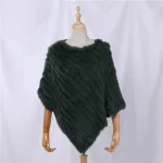 poncho à porter pour femme avec fourrure