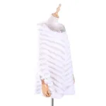 poncho d'hiver femme fourrure