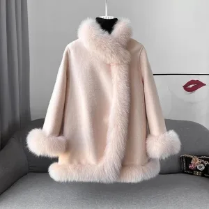 poncho femme maille polaire