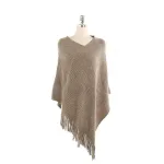 poncho léger à franges pour femme