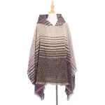poncho femme mode rayures