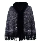poncho léopard chic en cachemire
