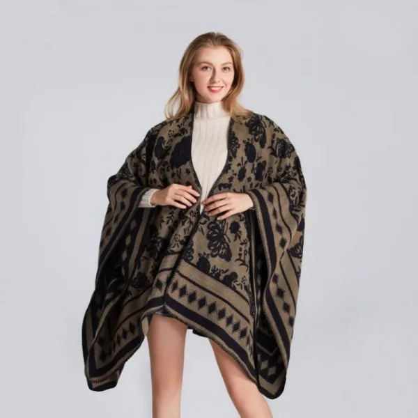 poncho femme papillon