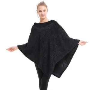 poncho femme plaid polaire