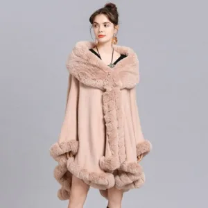 poncho femme polaire manteau