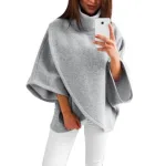 poncho femme plaid fashion