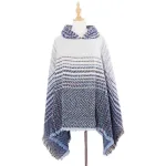 poncho rayé pour toutes saisons