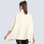 pullover blanc femme poncho