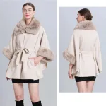 poncho fourrure femme mode