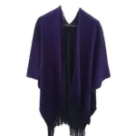 poncho femme en laine douce