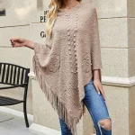 poncho tendance femme avec perles