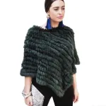 poncho femme unique en fourrure