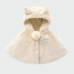 poncho fille beige