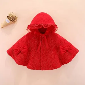 poncho fille dentelle