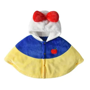 poncho fille hiver blanche neige