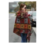poncho femme en tissu léger