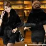 poncho femme tendance en fourrure