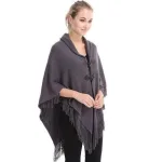 poncho stylé avec franges