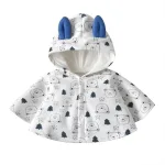 poncho garçon blanc