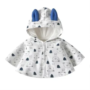 poncho garçon blanc