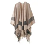 vêtement d'hiver poncho femme en coton