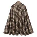 poncho en tissu à carreaux