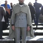 manteau poncho long pour homme