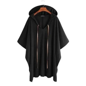 poncho homme fashion à capuche